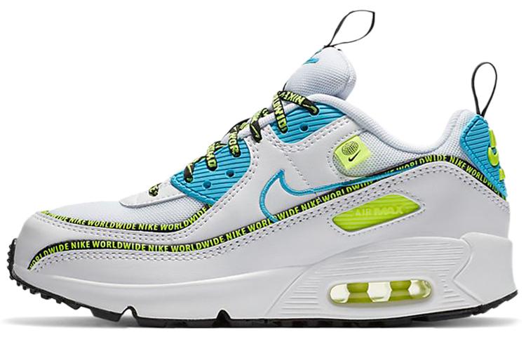 Nike Air Max 90 SE Worldwide Pack Blue Fury Volt GS CV7665-100 35.5