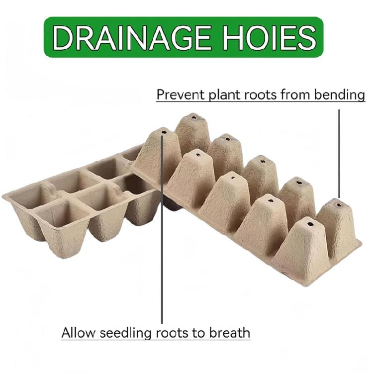 Durable 10 Holes Seedling Starter Tray Germination Peat Pot Suitable For Various Vegetables Plant In Garden Balcony Or Farm