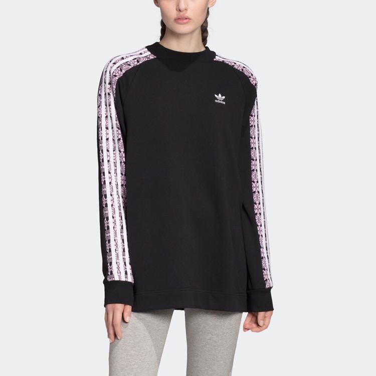 Adidas Originals Sweatshirts Women's Black Crew Neck Moderate Regular FL4132