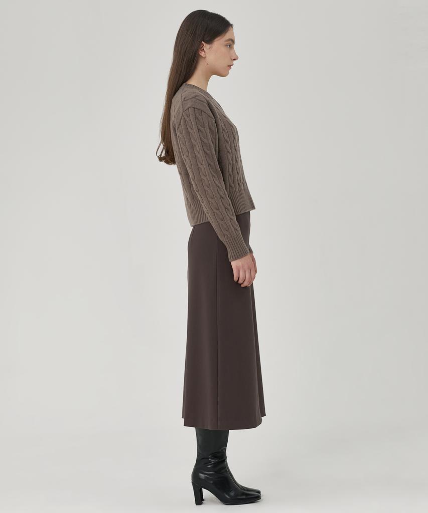 KEI CURRENT Cable Knit_Brown