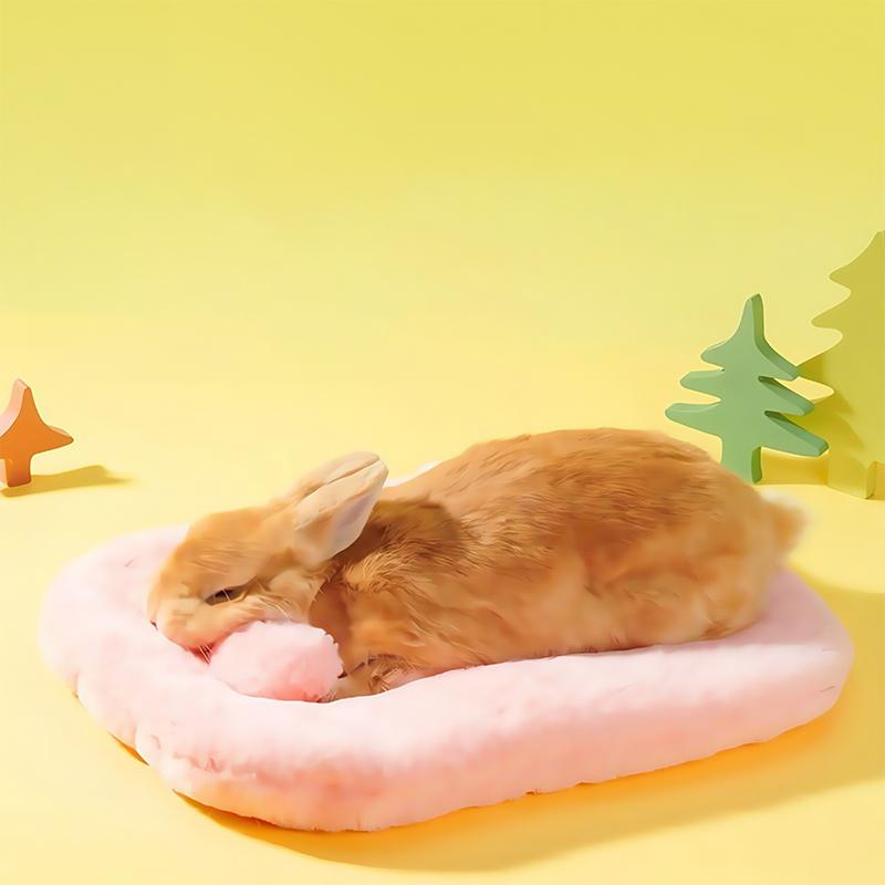 Kaninchen Kunstfell Nestmatte Meerschweinchen Hamster Chinchilla Bett Haus Nest Schlafmatte Kleine Haustiere Schlaf Baumwollmatte Warme Zubehörteile