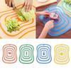 Three Sizes Colored Line Kitchen Non-Slip Chopping Blocks Tool Flexible Transparent Cutting Board Kitchen Pp Cutting Boards