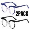 Cool Round Glasses Women Men Transparent Anti Blue Light Eyewear Brand Designer Trendy Clear Eyeglasses Fashion Optical Frame