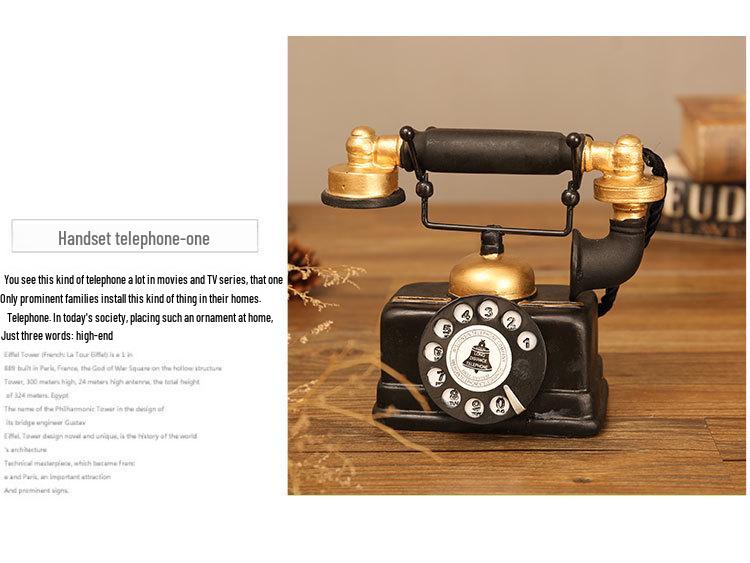 Vintage Nostalgic Telephone Ornaments for Creative Decor and Movie Sets