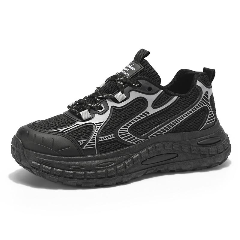 2025 new men's shoes summer mesh breathable men's comfortable casual shoes platform versatile dad shoes sports trendy shoes