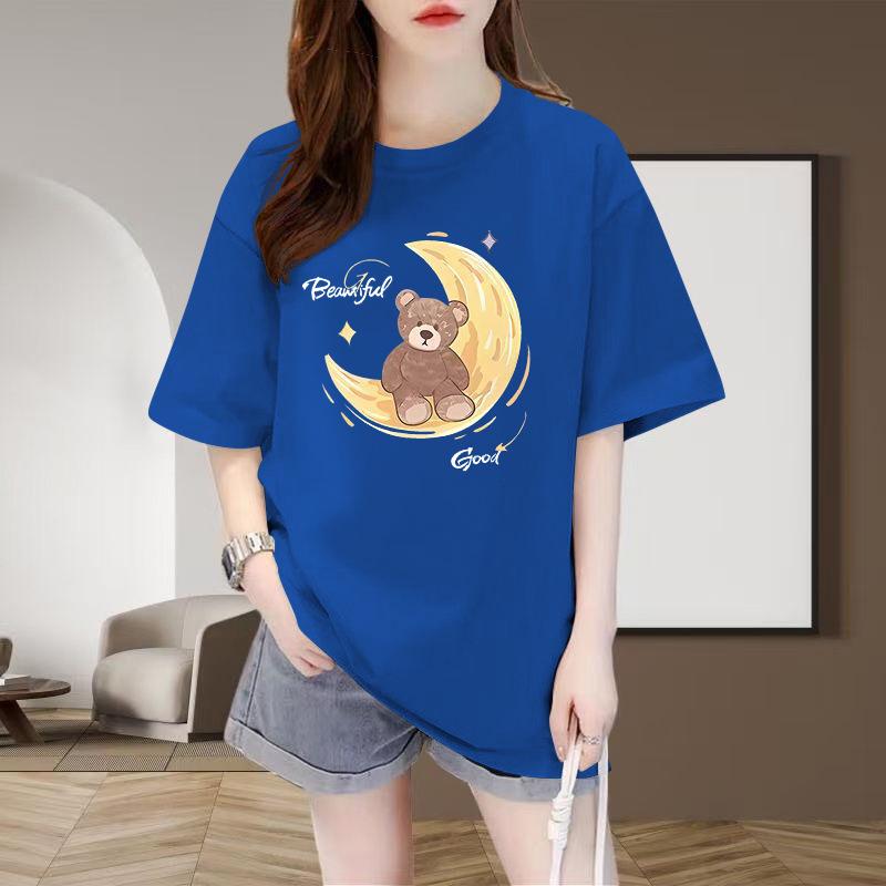 2026 European Style Plus Size Women's Cotton Short Sleeve T-shirt - Hot Selling, Loose, Slimming, Versatile, and Trendy