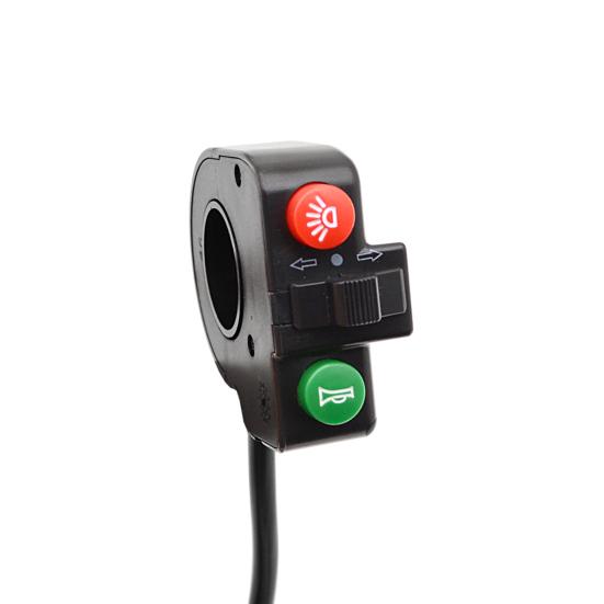 3-In-1 Scooter Toggle Switch Universal Electric Bicycle Headlight Horn Turn Signal Light