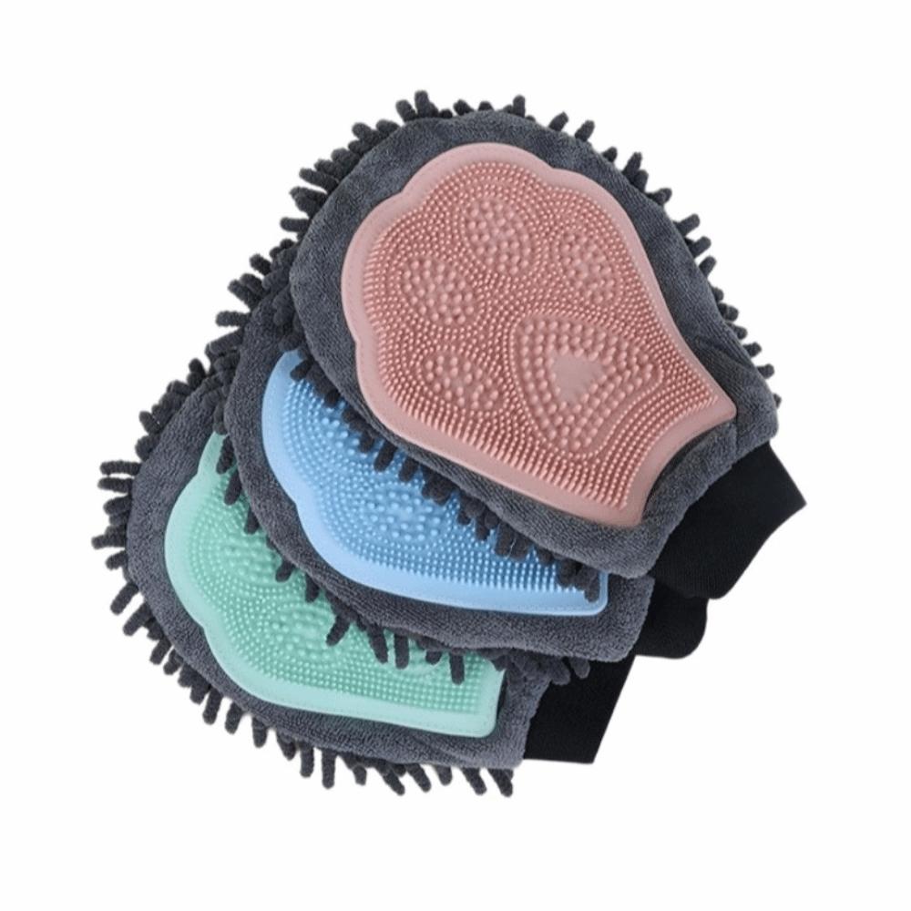 Double Sided Cat Deshedding Comb Pet Comb Pet Bath Brush Dog Cat Bath Massage Gloves  Shower