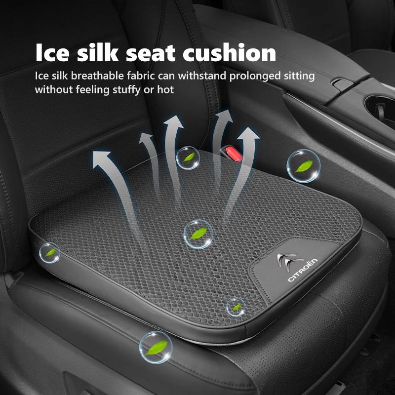 Breathable Ice Silk Car Booster Seat Cushion Heightening Mat For Citroen C4 C3 C5 C1 C2 C6 VTS C4L DS3 DS4 DS5 Grand Berlingo