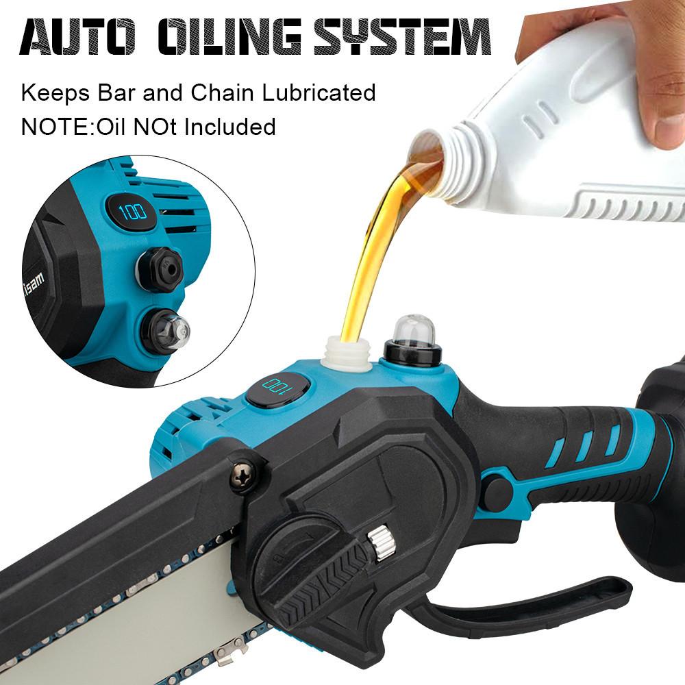 Brushless Cordless Electric Chain Saw Handheld Woodworking Pruning Chainsaw Portable Garden Power Tools