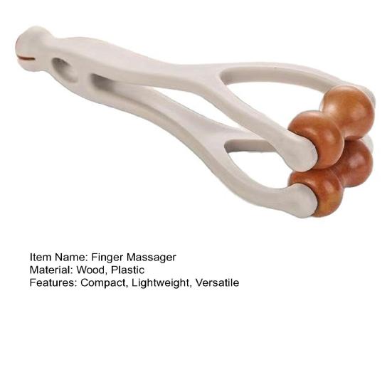 2 szt. Drewniany masażer do palców Przenośny roller do akupresury i narzędzie Gua Sha do relaksacji dłoni Przenośne narzędzie do relaksacji dłoni