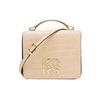 New MK Kors' Crocodile Embossed Cow Leather Handbag, Crossbody Bag Medium Women's Milk Tea 35T1GKSF5E-BUFF
