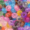 50pcs 14x8.5mm Acrylic Cracked Beads Colorful Big Hole Loose Spacer Beads For DIY Jewelry Making Bracelets Necklace Accessories