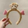 Autumn Winter Cute 3D Milk Bottle Bear Ears Face Washing Headband Hair Accessories for Women