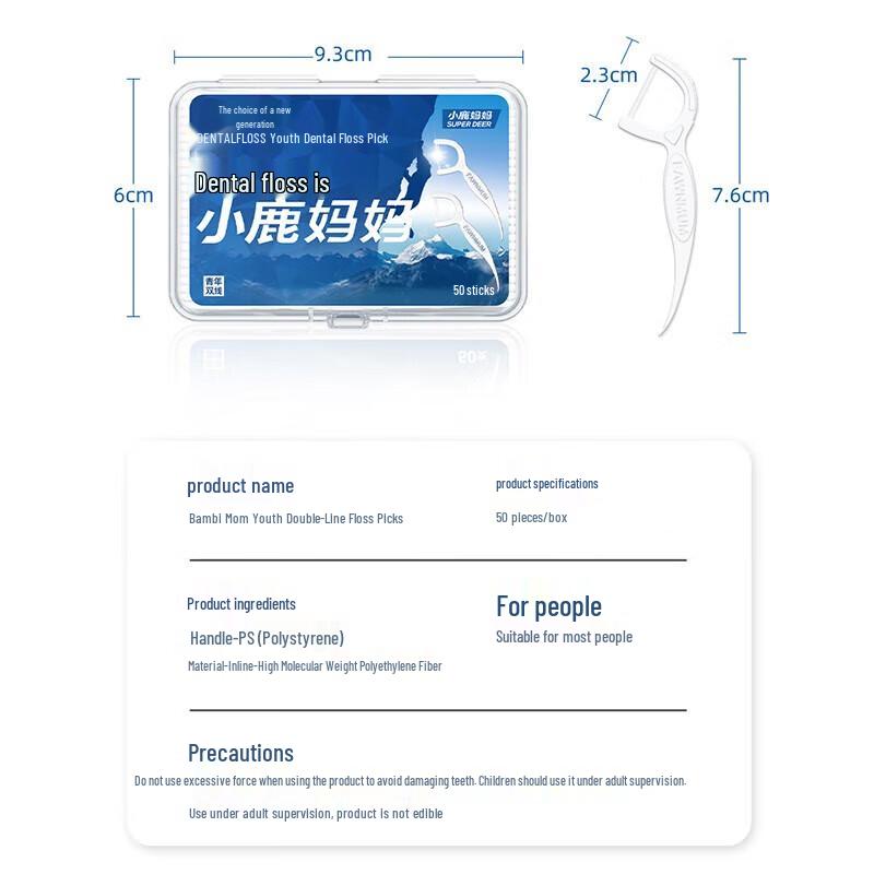 FAWNMUM Dental Floss Picks Family Pack