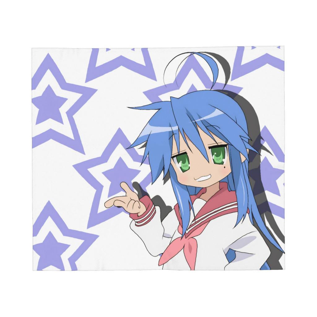 Anime Lucky Star Blanket Fuzzy Funny Warm Throw Blankets for Home Decoration
