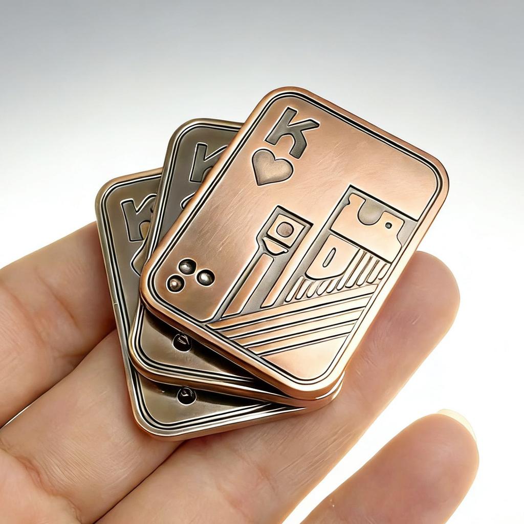 Three Layer Aaa Poker Fidget Slider Metal Edc Toys Portable Adhd Relief Tool Anxiety Stress Relief Toys For Adults Office Relax