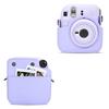 Kinokoo Instax Mini 12 Hülle, Fujifilm Instax Mini 12 Kameratasche mit Magnetverschluss und Schultergurt (lila)