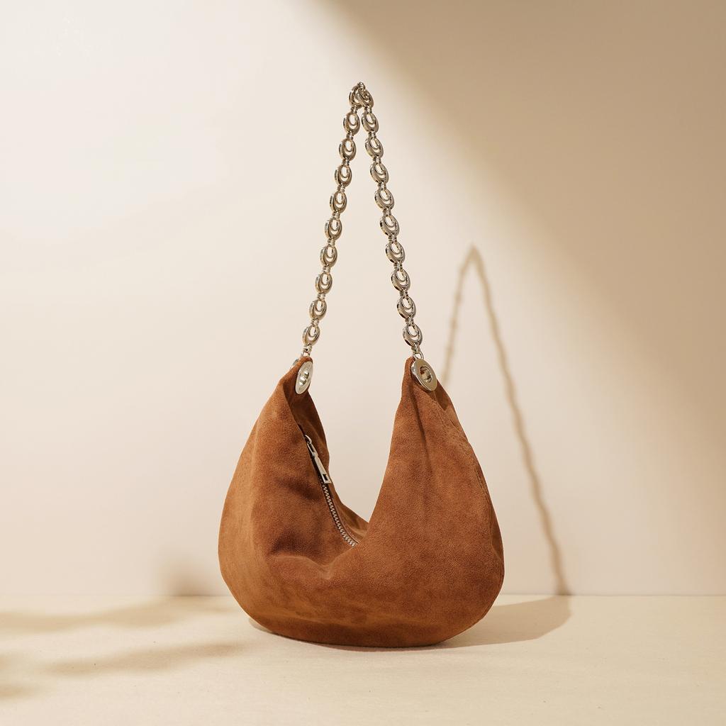 Nischen-Neue High-End Ein-Schulter Unterarmtasche, Matte Rindsleder-Kette, Tragetasche, Strukturierte Messenger-Damentasche
