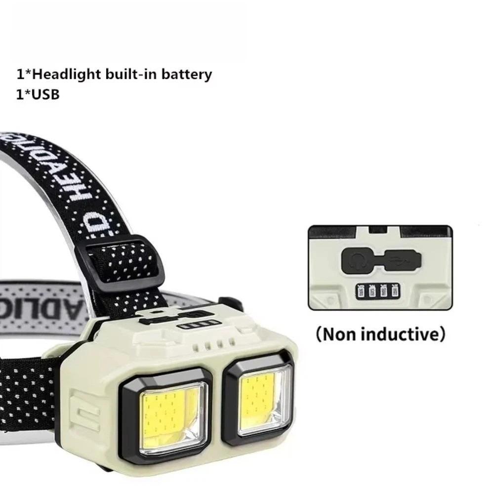 

New HX-816 COB LED Headlamp Waterproof 4 Light Levels Head Torch USB Rechargeable Powerful Headlamp for Outdoor