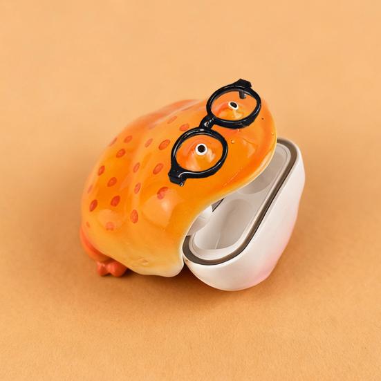 Protective Case for Air Pods Pro/Pro 2/Pro 3/Air Pods 4 Soft Anti-Scratch Drop Protection Ugly Frog Design Wireless Earphone Case