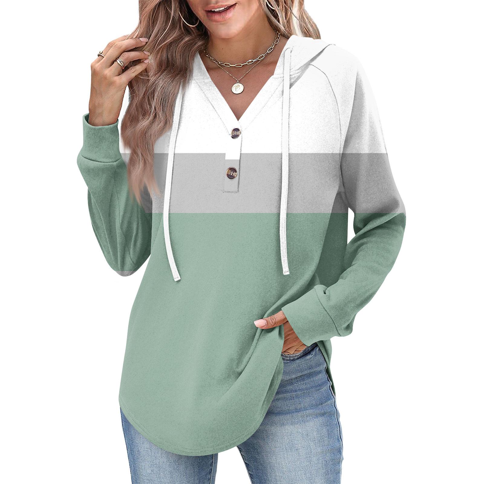 

Жіночий модний легкий жіночий пуловер з довгими рукавами та кишенями, ошатне худі з малюнком M білий