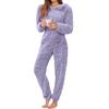 Women's Fashion Solid-Color Homewear Plush Onesie Long-Sleeve Hooded Loungewear Pajamas