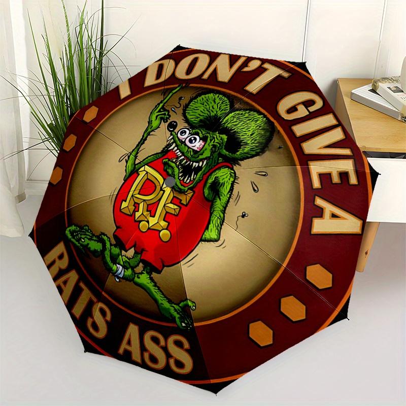 I Don t Give A Rats AssStickerI Don t Give A Rats AssSticker DecalUmbrella, Portable 3-Fold Compact Umbrella for Men & Women Gift