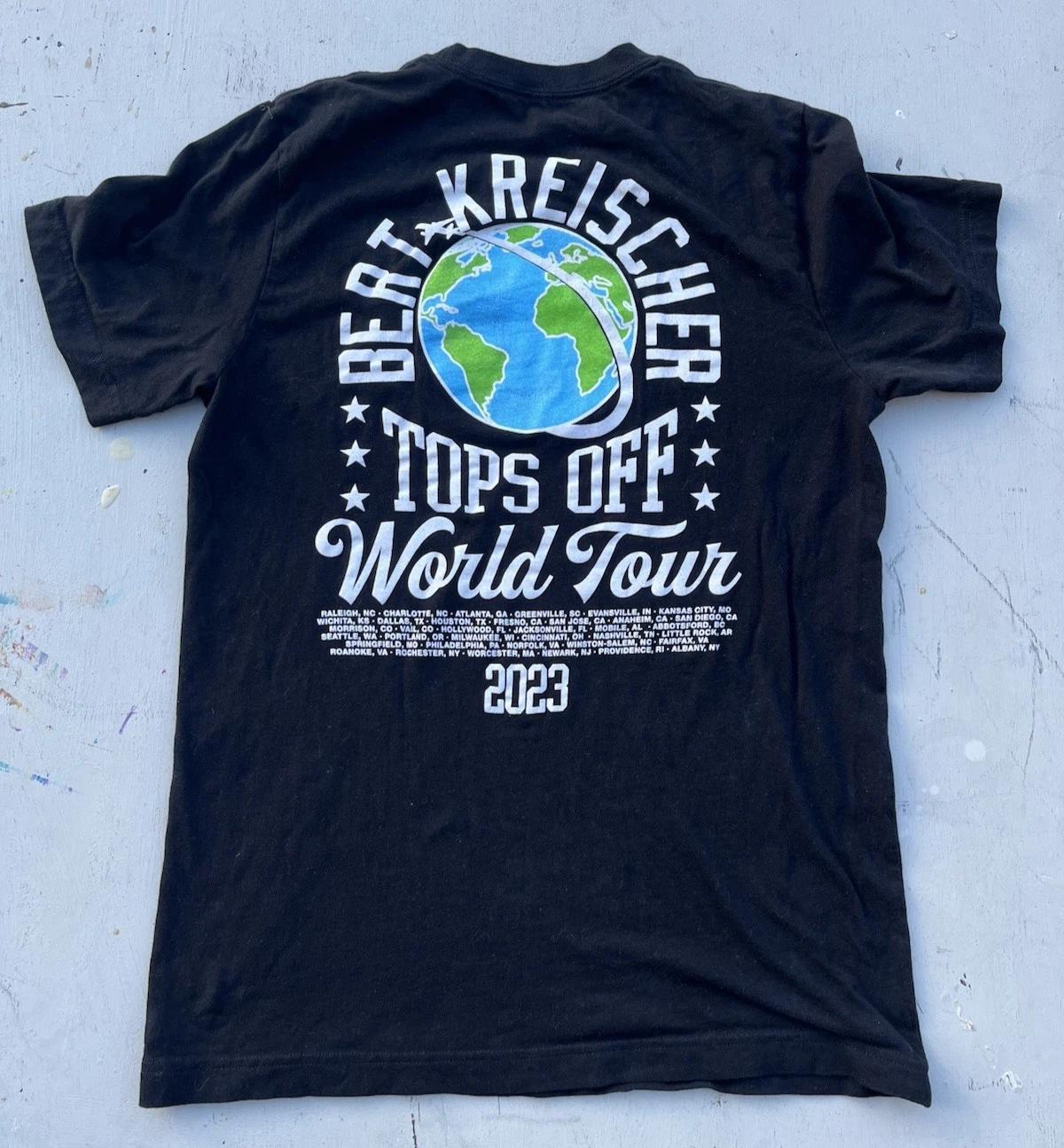 

Men s Bert Kreischer T-Shirt Black Tops Off NO SIZE Tour 2023 Stand Up Comedy L