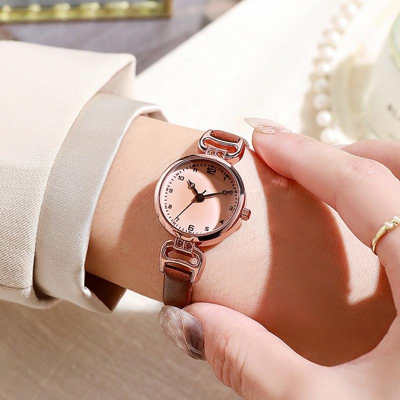 Quarzuhr Damen PU Leder Dünnes Armband Armbanduhr Damenuhren Einfarbig Mode Damengeschenk Uhr Relojes Para Mujer