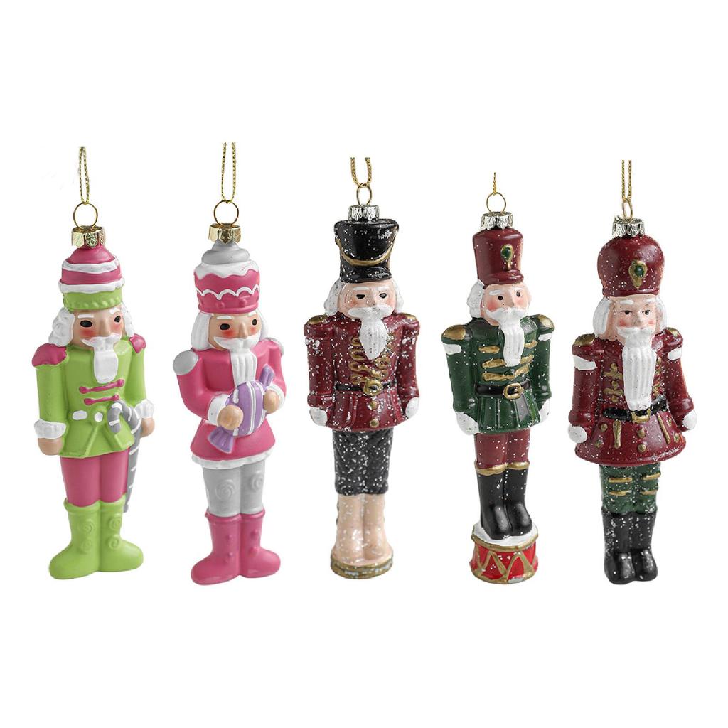 Nutcracker Hanging Ornament Xmas Tree Home Decor Figure Christmas Decoration Miniature Figurine for Crafts Fireplace Fall Mantle
