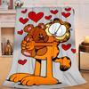 1PC Garfi cat Valentine Heart Flannel Blanket Gift, Suitable for Both Men And Women, Soft Ideal for Beds And Sofa, Birthday Or Christmas Gift