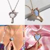 In Spired Heart Shaped Necklace With Copper Material And Rhinestone Accents For Daily Wear