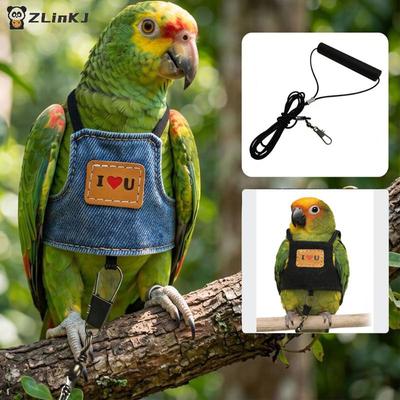 Parrot Flying Harness Vest Adjustable Training Rope for Bird Comfort and Safety During Outdoor Travel