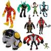 9 Pcs Lot Ben 10 Action Figure Play Set Toy Cake Topper Heatblast Four Toys Arms