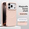 Capa Líquida de Silicone Magnética, Ondulada, para iPhone 17, Cobertura Total com Toque de Pele, Capa Protetora para Apple 16 Pro Max