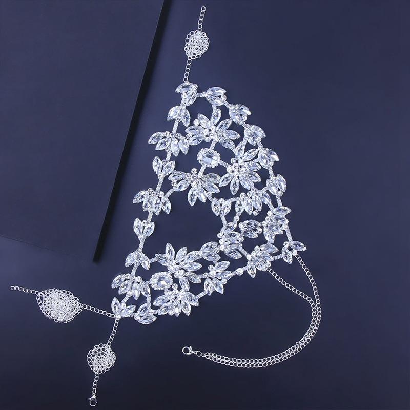 European and American Fashion Accessories, Exaggerated Rhinestone Masks, Dance Party Performances, Half-face Crystal Masks