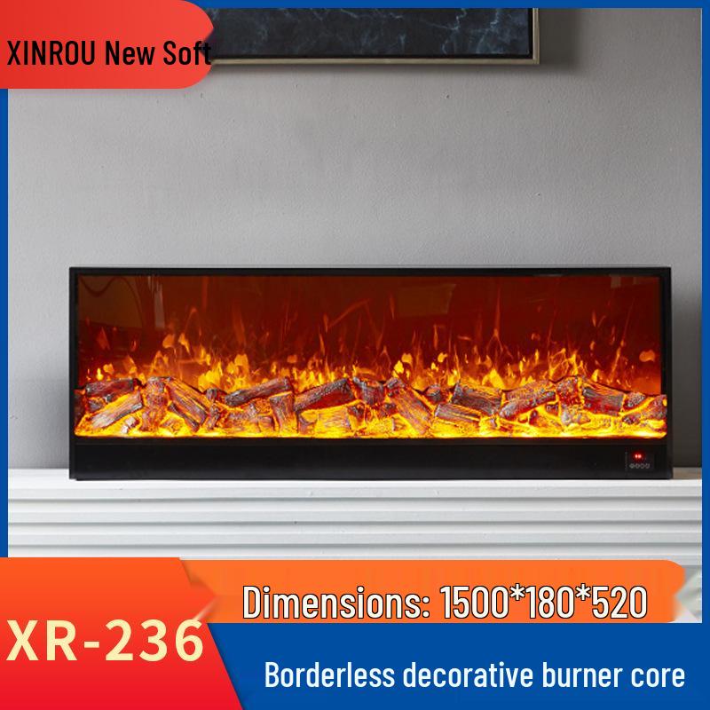 Decorative Flame Electric Fireplace Heater: Built-In Home Simulation