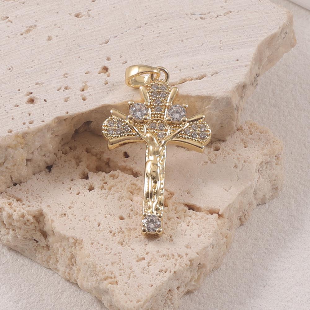 Virgin Mary Cross Plated Copper Pendant Necklace - Women s Versatile Clavicle Chain Jewelry