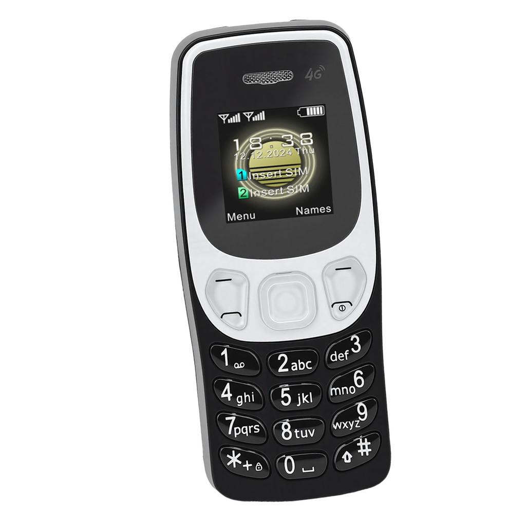 Unlocked Phone for Seniors Dual SIM 4G LTE Elderly Mobile Phone with SOS Key MP3 Playback Black