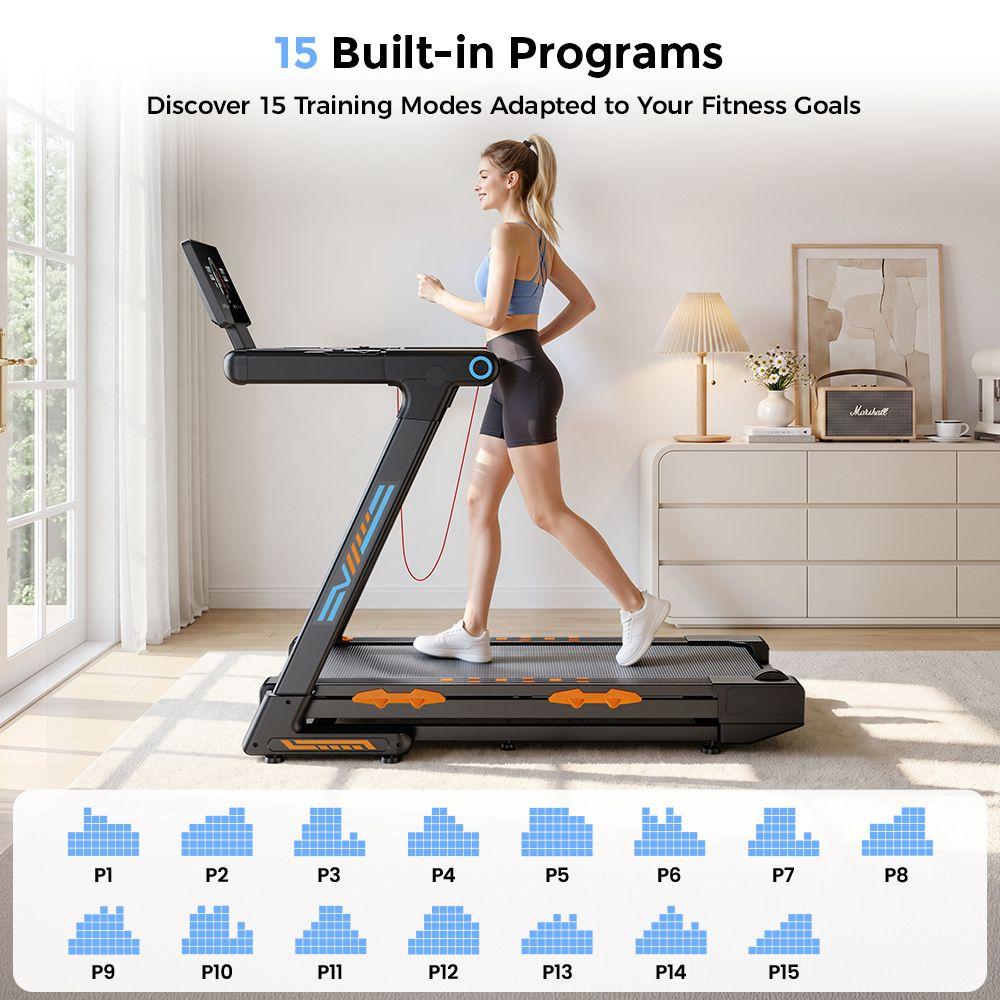 Formill FT71 Foldable Treadmill, 1–16 Km/h, Bluetooth And App, LED Display, 24% Automatic Incline, Max Load 150Kg