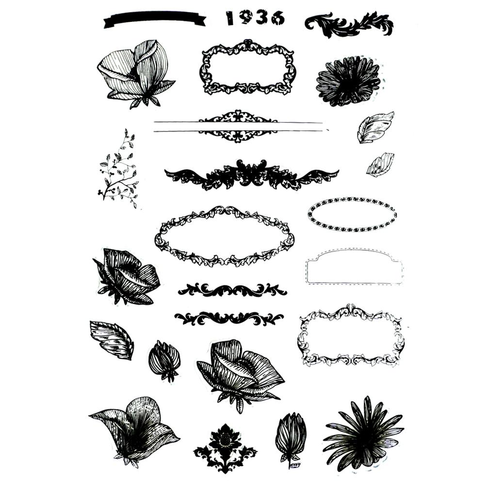 Journamm Timbri Vintage Carini Sigilli Fai da Te Timbri in Gomma Trasparente per Timbrare Scrapbooking Decorazione Materiali per Junk Journal Cancelleria