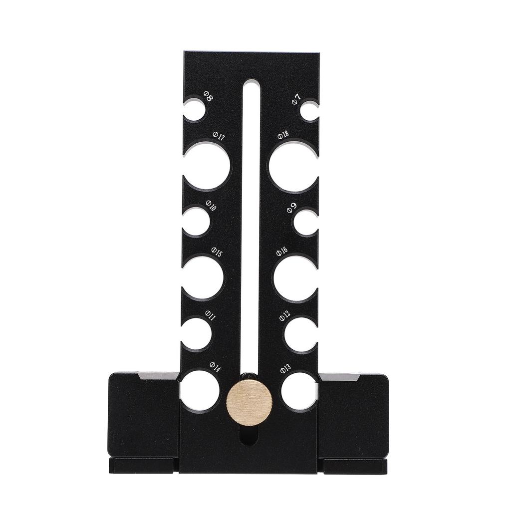 Dübelherstellungs-Vorrichtungssatz Holz 12 Löcher Einstellbare Schneidplatte Aluminiumlegierung Bohrmaschine Fräsen Runde Stange Hilfswerkzeug