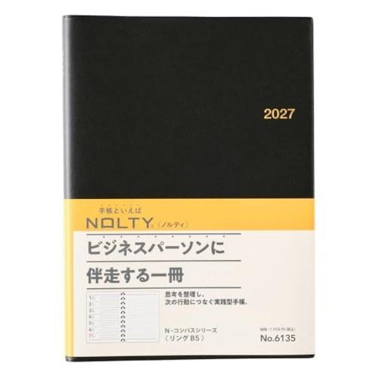 Nolty Planner 2027 B5 Weekly Ring Black 6135 (Starts December 2026)