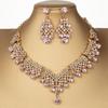 2025 Bridal Rhinestone Necklace & Earring Set: Elegant European-American Wedding Accessories