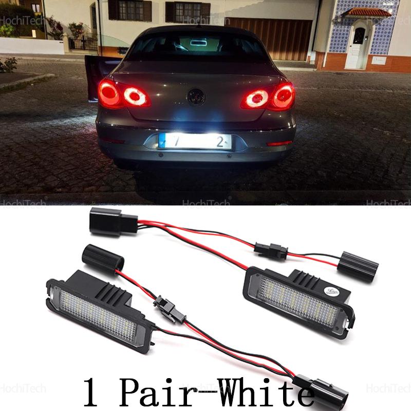 

2x Canbus LED Number License Plate Light Lamp For VW Passat B5 CC Eos Golf MK4 MK5 6 7 MK7 Polo Superb Seat Leon Altea