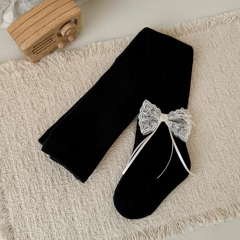 

2026 Spring Sweet Bow Solid Color Girls Leggings and Tights XXL 125-140cm