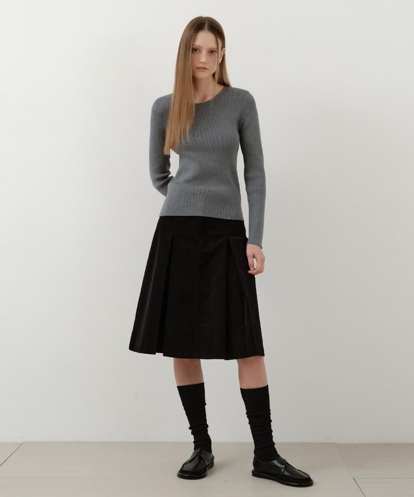 Wednesday Oasis For Woman Jane Round Neck Washable Knit_Gray(Wc25-Kn34)