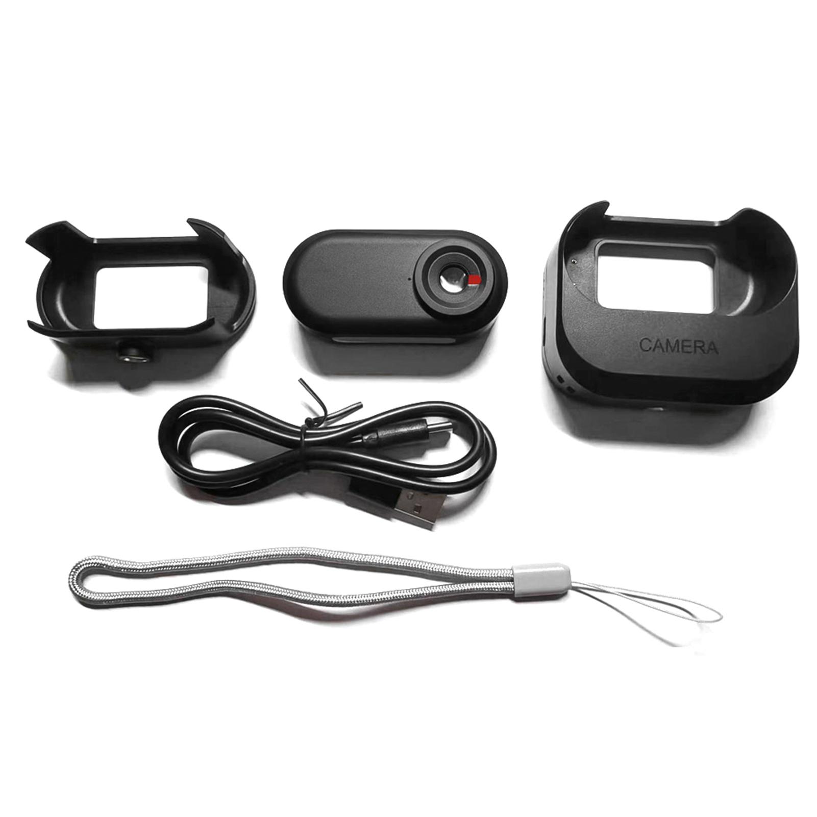 

1080P Mini Sports Camera Tiny Action Camera with 1.47 Inch IPS Screen 130° Wide Angle Lens with Battery Charging Case 32GB TF Ca чорний