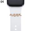 Fashion Strap Decorative Ring for Apple Watch Creative Metal Tassel Charms Watch Band Ornament for iwatch Silicone Strap Jewelry